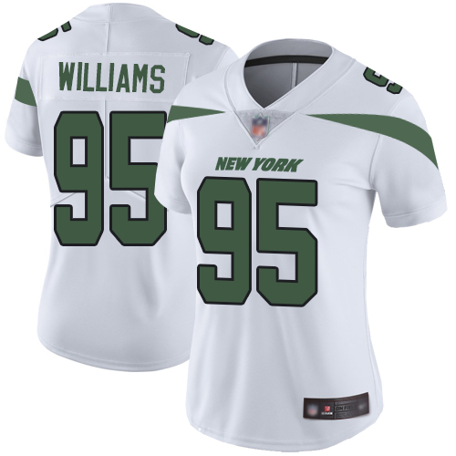 New York Jets Limited White Women Quinnen Williams Road Jersey NFL Football #95 Vapor Untouchable->women nfl jersey->Women Jersey